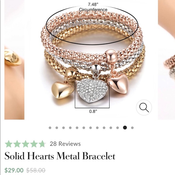 💝NWOT Mint & Lily Rhinestone Heart Bracelet - Picture 4 of 16